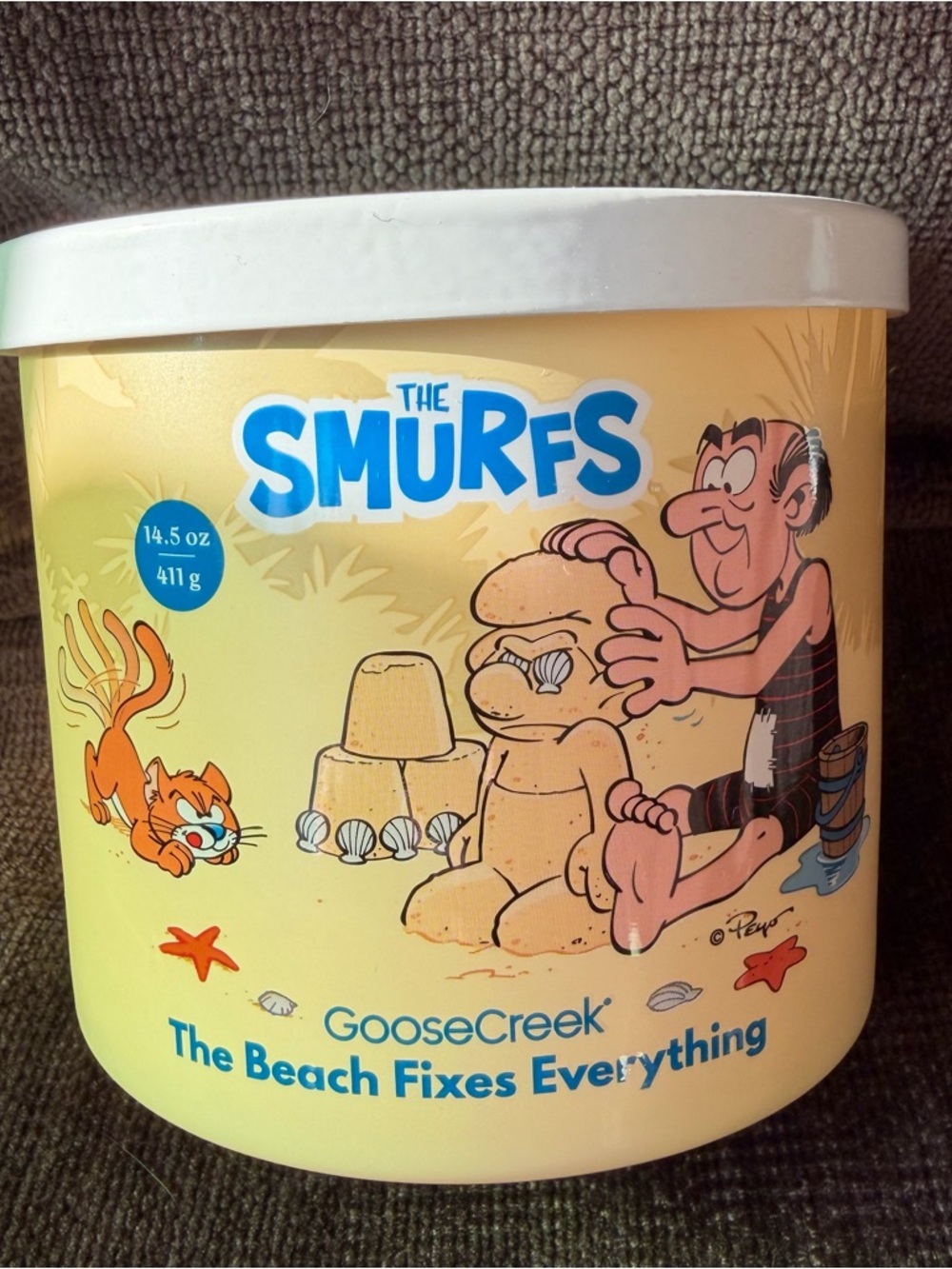 The Smurfs x Goose Creek 'The Beach Fixes Everything' Candle - Pale Yellow - Picture 4 of 4